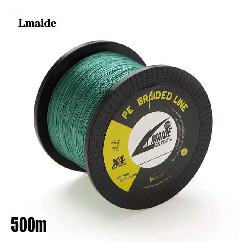 

Leimaide 500M Multicolour PE Braided Wire 15LB-90LB 4 Strands Multifilament Japanese Fishing Line 4 wire multifilament