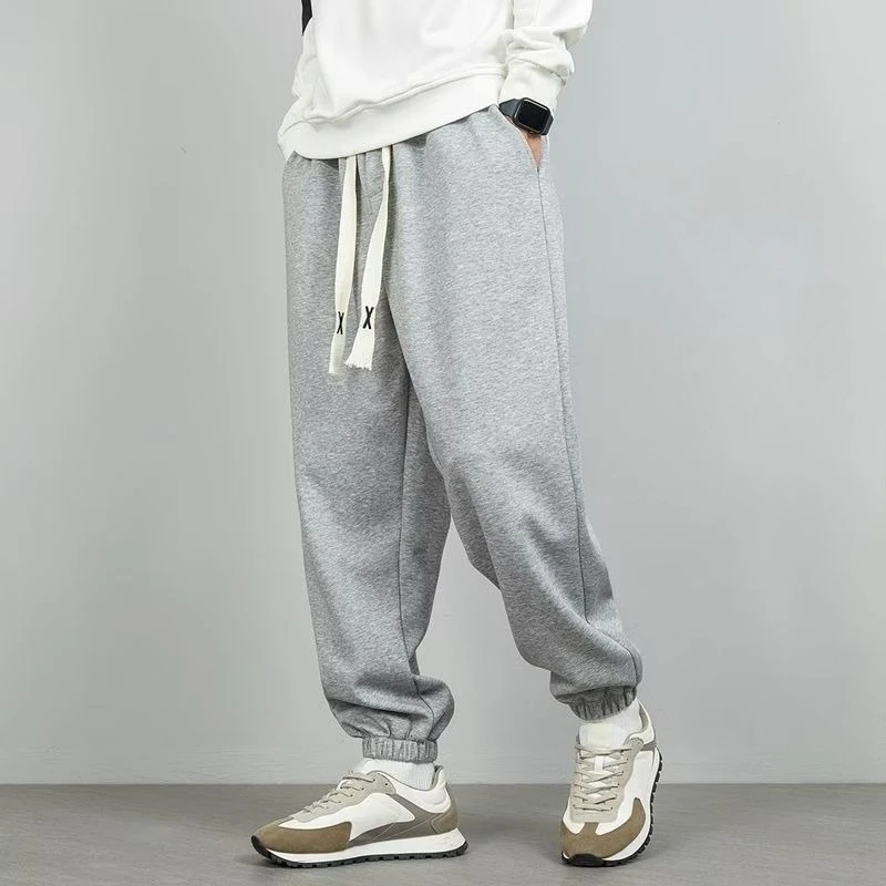 Men's Versatile Joggers Spring Autumn Loose Fit Streetwear Sweatpants Cuffed