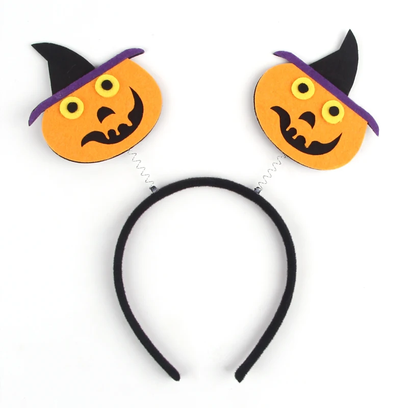 10Pcs/Lot Halloween Pumpkin Spider Skull Devil Headband Festival Cosplay Hairband Kids Adult Masquerade BallDIY Hair Accessories