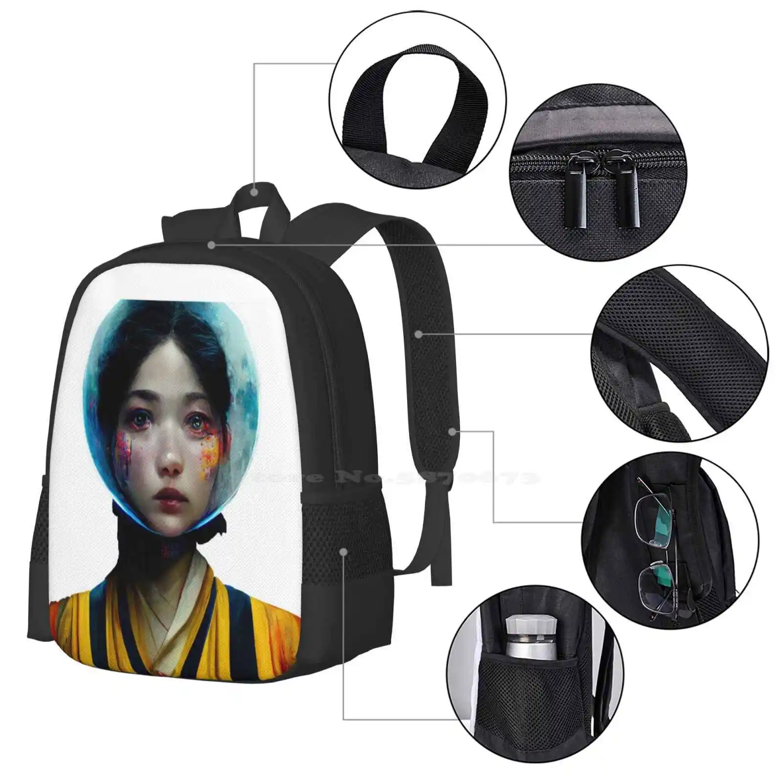 Dystopian Japanese Anime Girl School Bags per ragazze adolescenti borse da viaggio per Laptop Anime giapponesi Girl Animeworld Animeedits