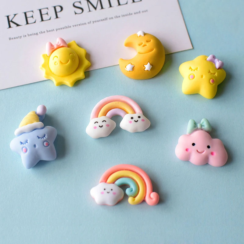 

Kawaii Star Rainbow Slime Charms Kit Cute DIY Filler Resin Decor Add Ins For Clear Fluffy Cloud Slime Accessories 1/5/10pcs