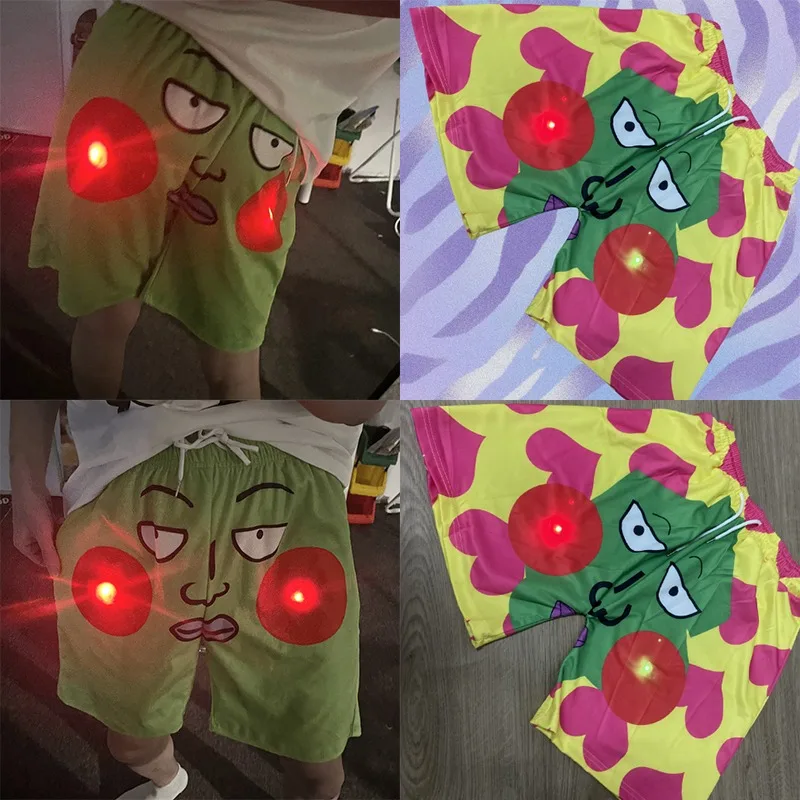 

Mob Psycho 100 Men's Luminous Beach Pants Anime Characters Summer Style Youth Creative Casual Shorts Home Pants Birthday Gift