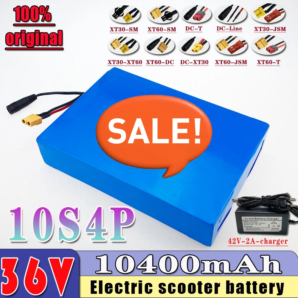 

10S4P battery pack 36V 10.4AH lithium-ion 18650 auxiliary Suitable for electric commuting, commuting tool