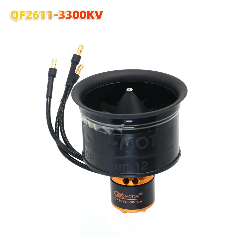 QX-MOTOR 50mm EDF QF2611 QF2611PRO 12blades Kanaalventilator met 3300KV/4000KV/4600KV/5000KV Borstelloze Motor Voor Rc Jet Vliegtuigen