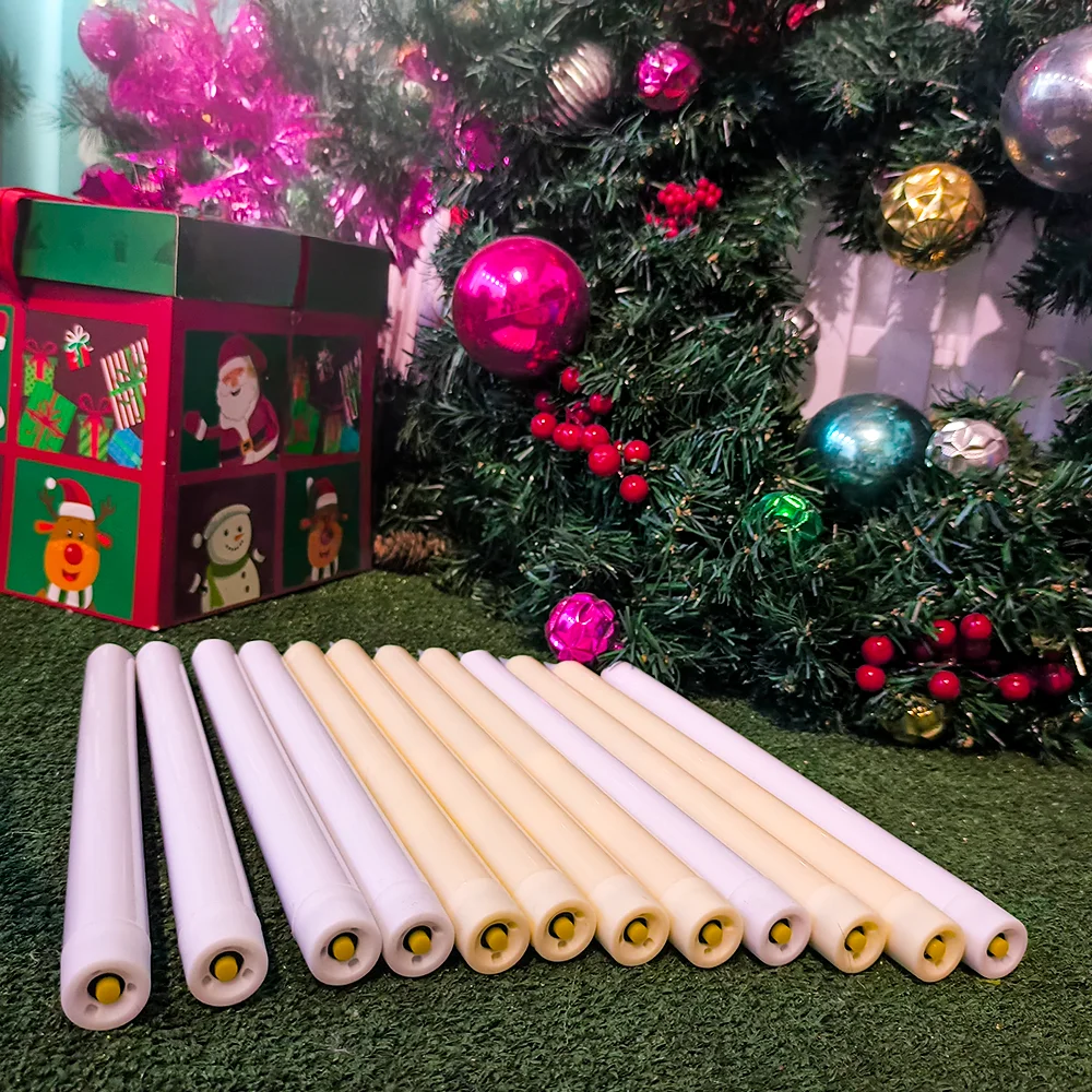 Bougies de Table de noël avec télécommande, scintillantes, sans flamme, pour dîner de mariage, décoration de la maison