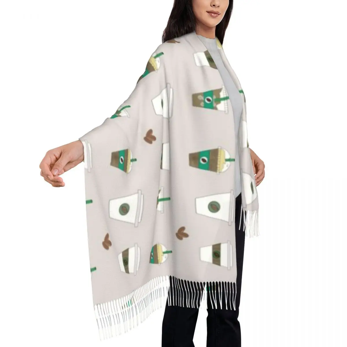 

Шаль для перерыва кофе Шарф с кисточками