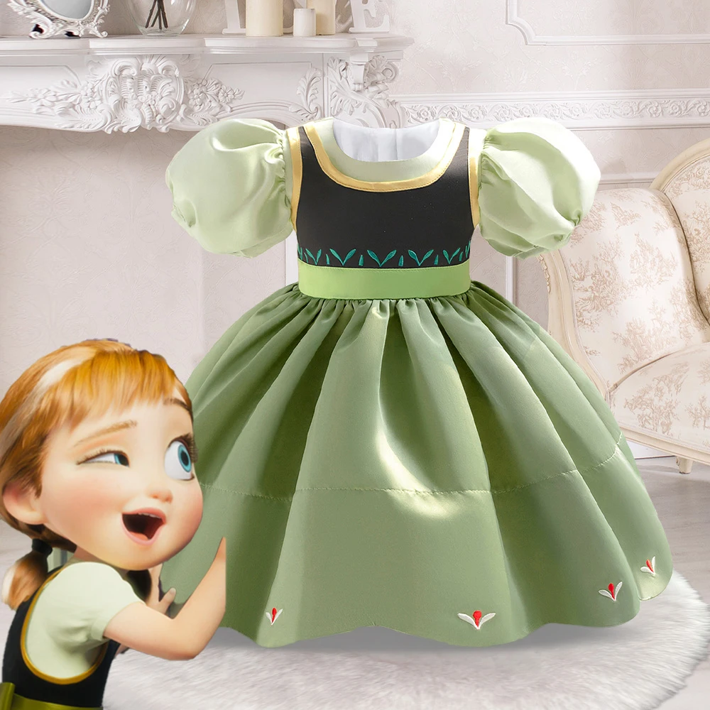 

Anna Baby Girls Dress For Kids Fancy Birthday Party Gown Princess Costume Carnival Party Children Cosplay Clothing Vestidos