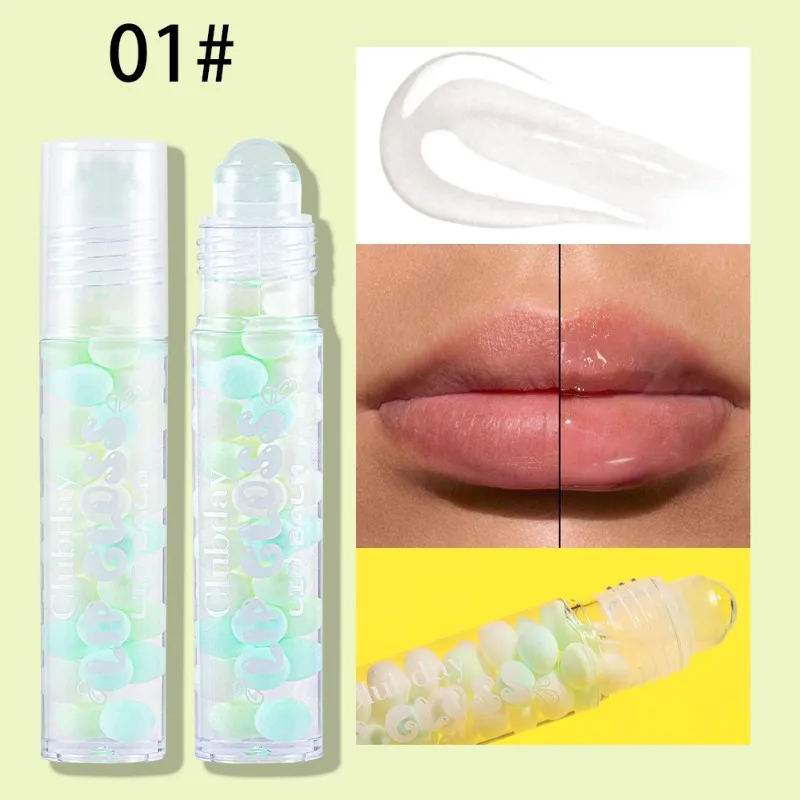 Olio per labbra idratante roll-on Finitura lucida all'acqua per volumi rimpolpanti e umidità tutto il giorno Facile applicazione Regali da indossare a lunga durata
