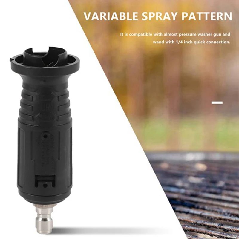 Auto Tool Adjustable High Pressure Washer Nozzle Tips,Variable Spray Pattern, 1/4Inch Quick Connect Plug,3000 Psi