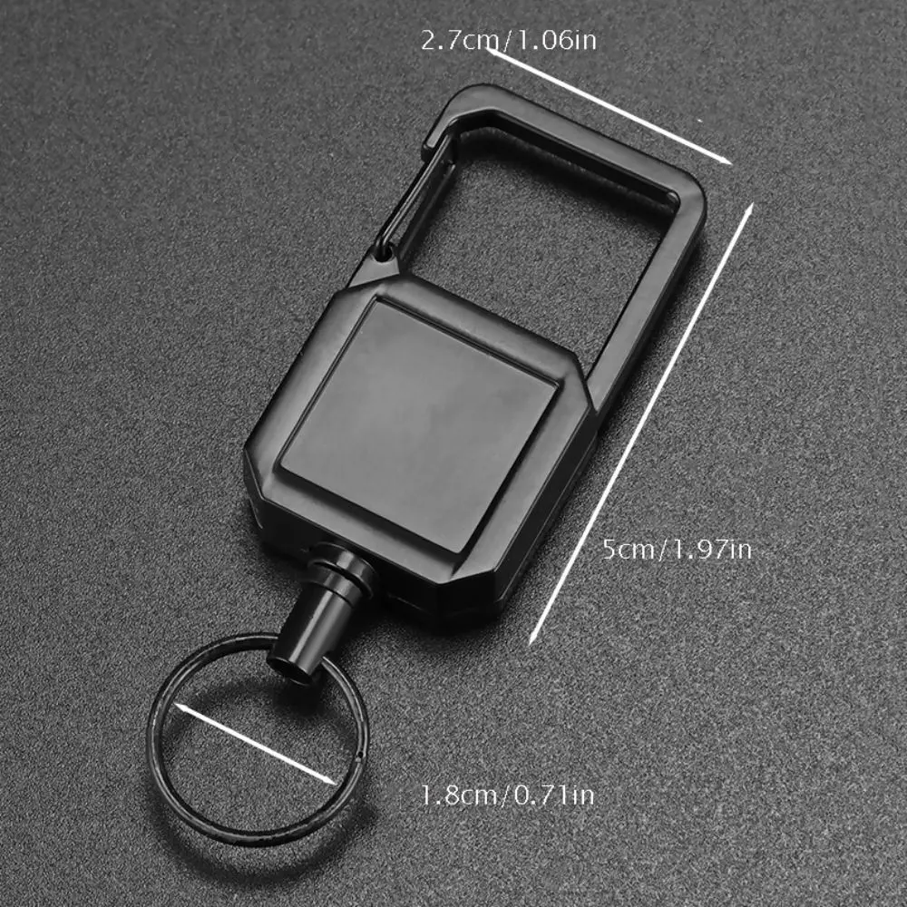 Easy-to-pull Retractable Key Ring Anti Lost Telescopic Rope Easy-to-pull Buckle Rope Bag Accessories Keychain Badge Holder