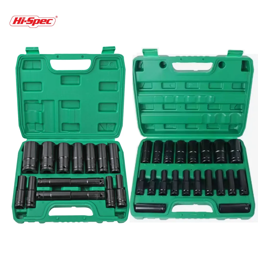 

Hi-Spec 15Pcs/20PCS 1/2" Sleeve Combination Set 8-32mm Extension Socket Bit Tools Set Spanner Socket Set Drive Socket Kit Set