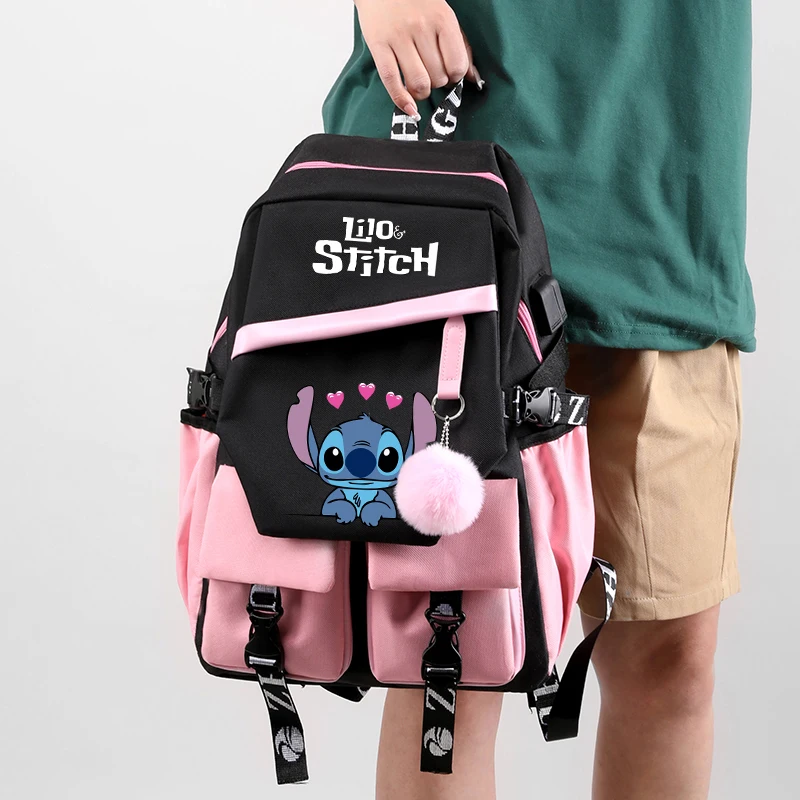 Disney Lilo Stitch Backpack for Teenager Girl Boy Back To Schoolbag Laptop Bag Bookbag Men Women Anti Theft Travel Bag Mochila