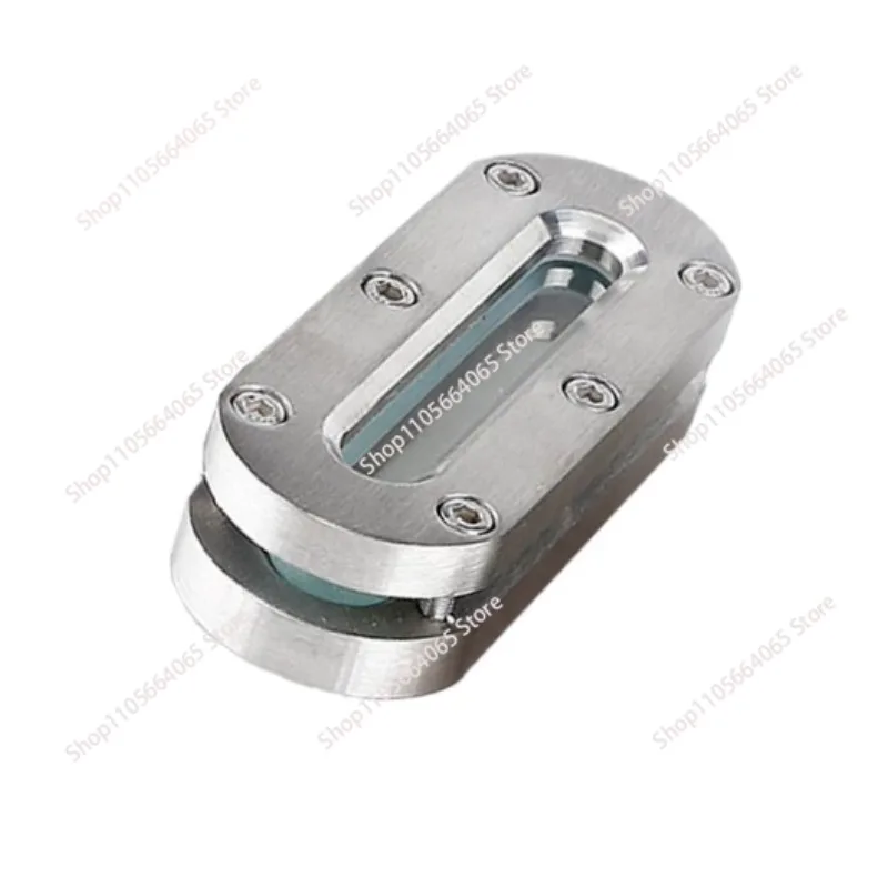For Frame 200 SS304 Rectangular Sandwich Long Strip Sight Glass Flat Liquid Level Viewer Hexagon Head Bolt Mount
