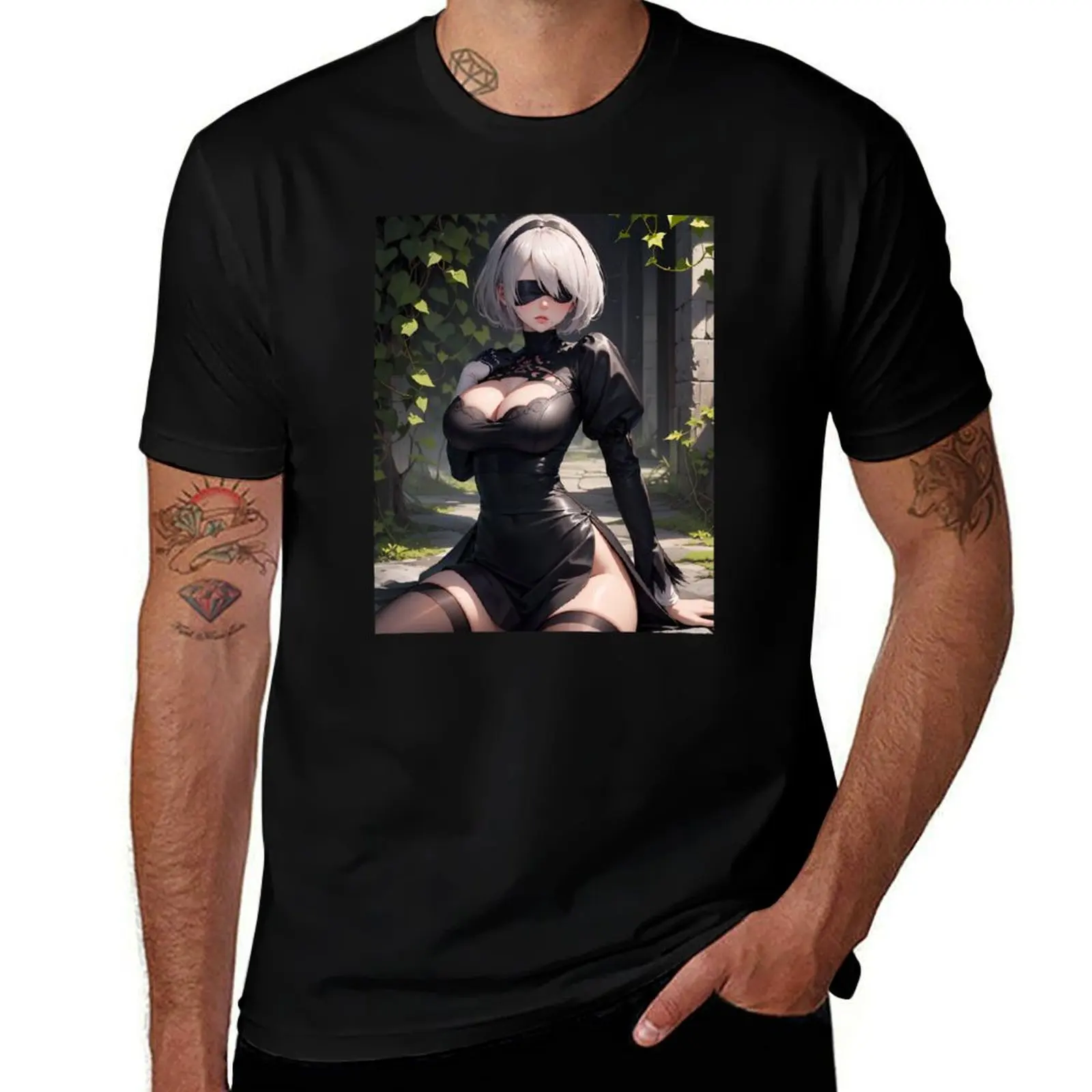 Yorha 2B T-Shirt Trendy Casual Short Sleeve Shirt