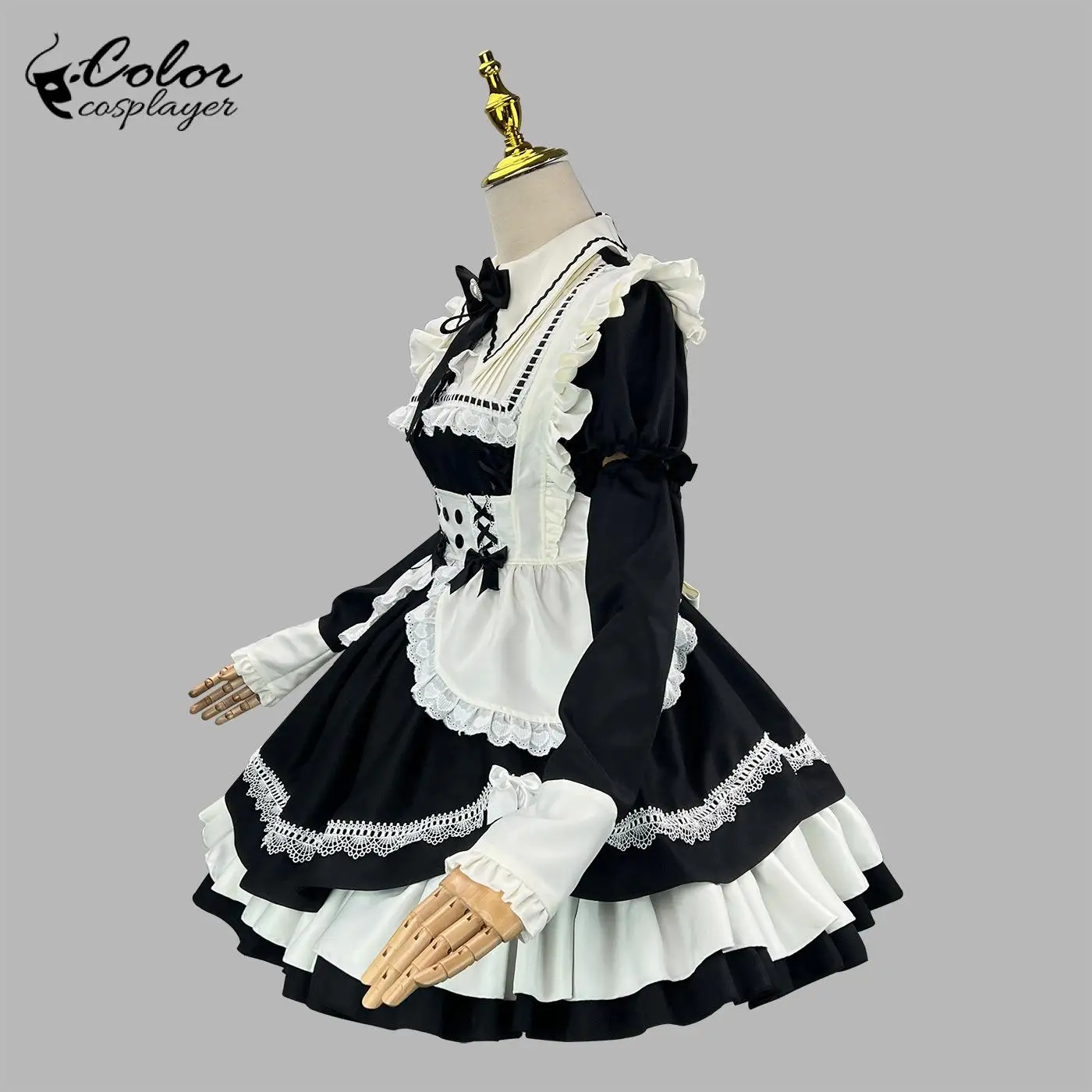 Color Cosplayer Anime Maid Dress Medieval Vintage Lolita Servant Cosplay  Costume Detachable Sleeves Dress Carnival Party Wear - AliExpress 200000532