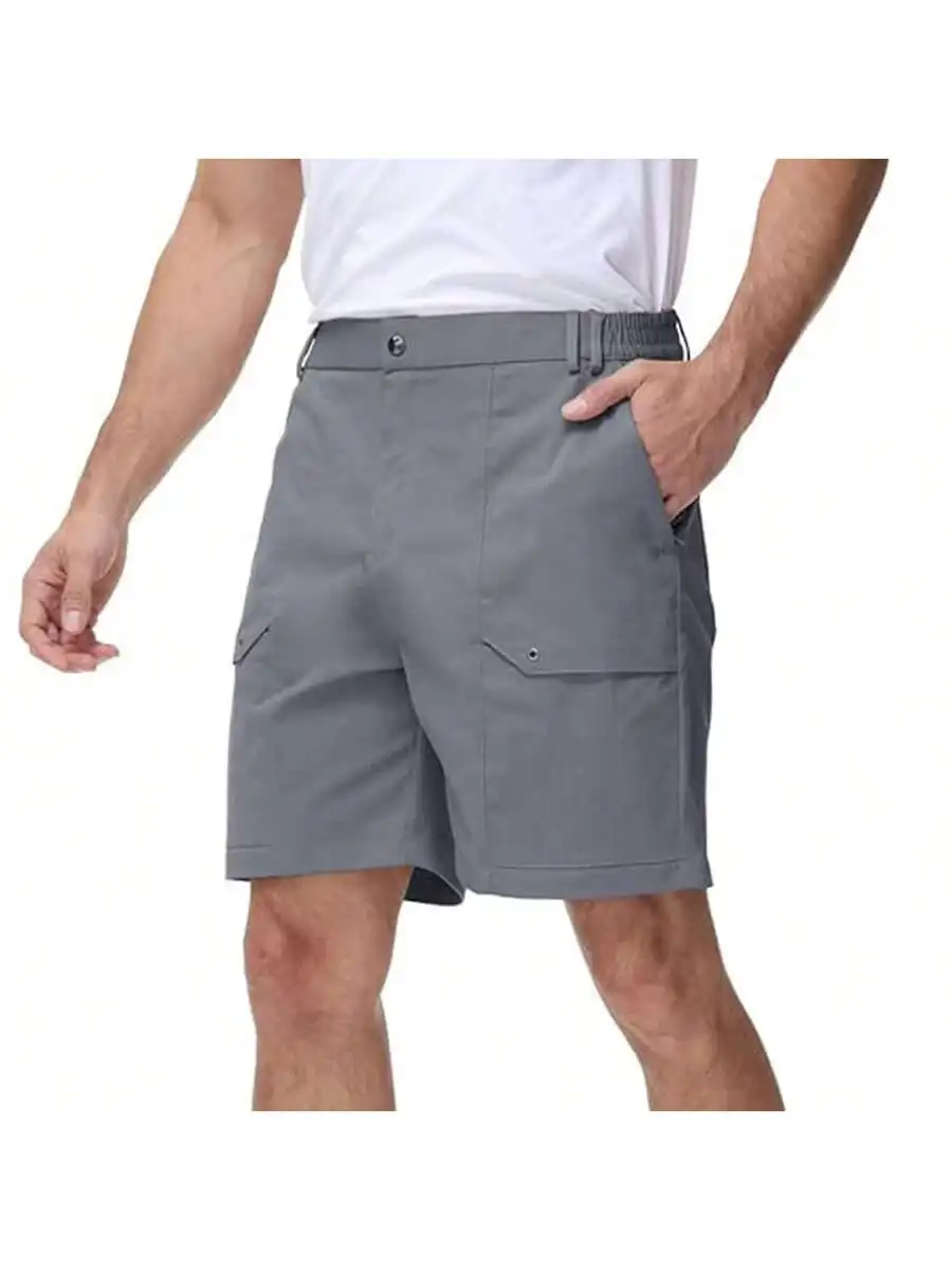 

Mens Casual Twill Cargo Shorts With 6 Pockets Stretch Golf Hiking Short Pants