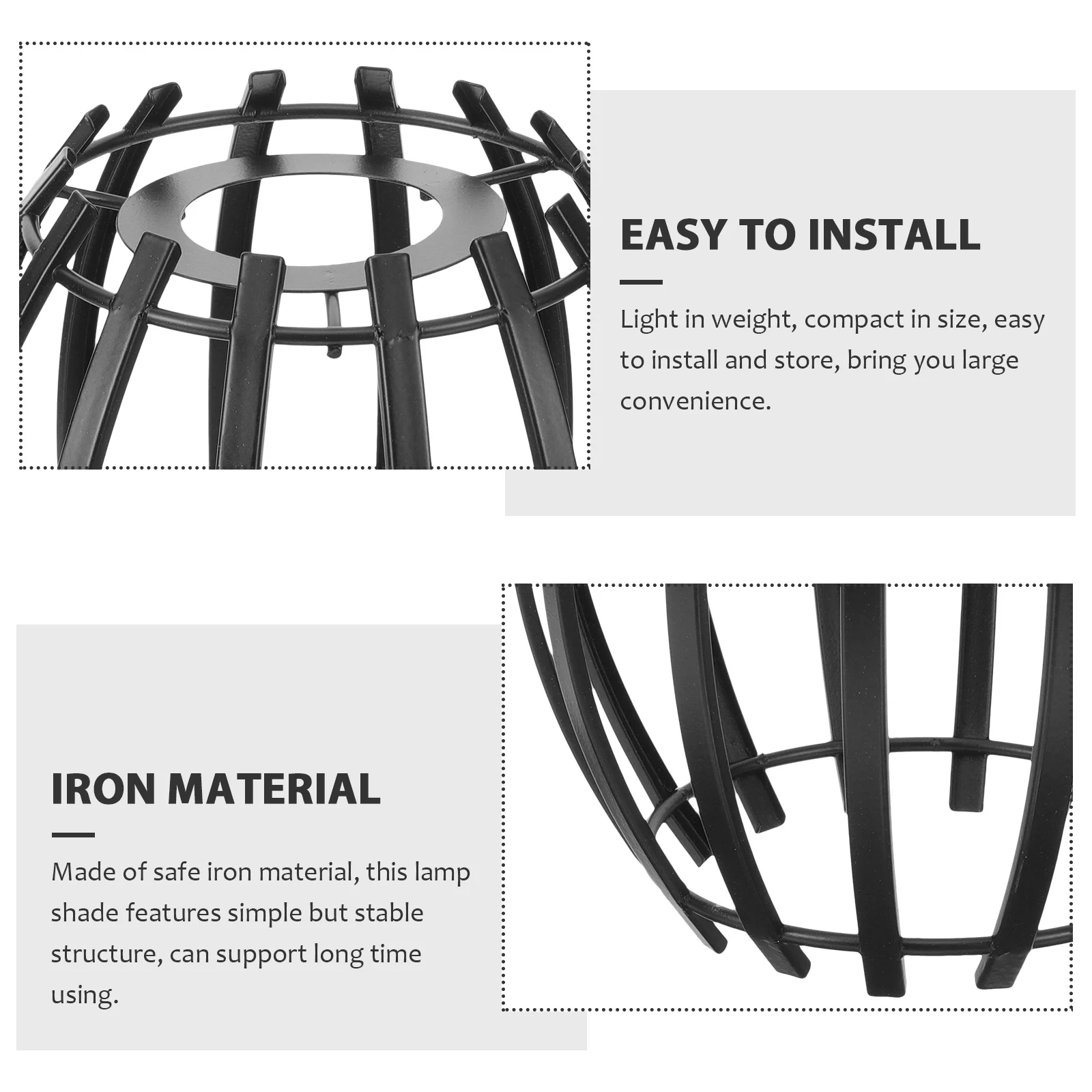 

Iron Pendant Light Shade Hollowed Lampshade Modern Geometric Design Light Bulb Cage Guard For Home Lighting Accessories