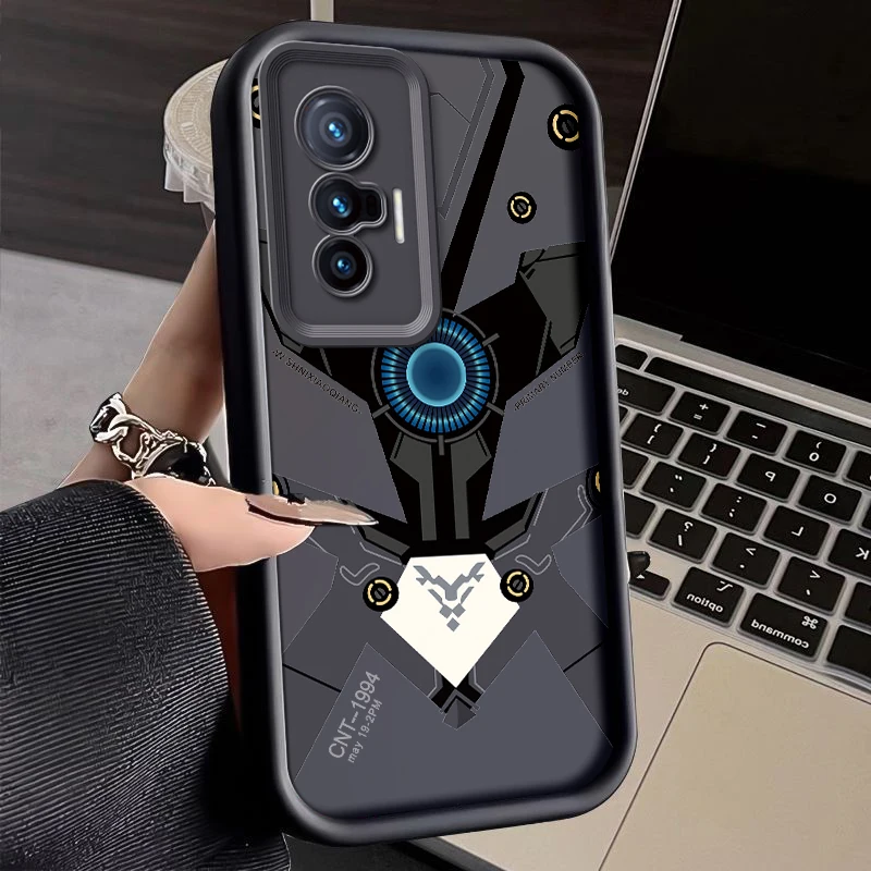 Mechanical Armor Painted Phone Case For Vivo X70 Pro X70t X60t X60 Silicone Anti Drop Soft Cover Funda