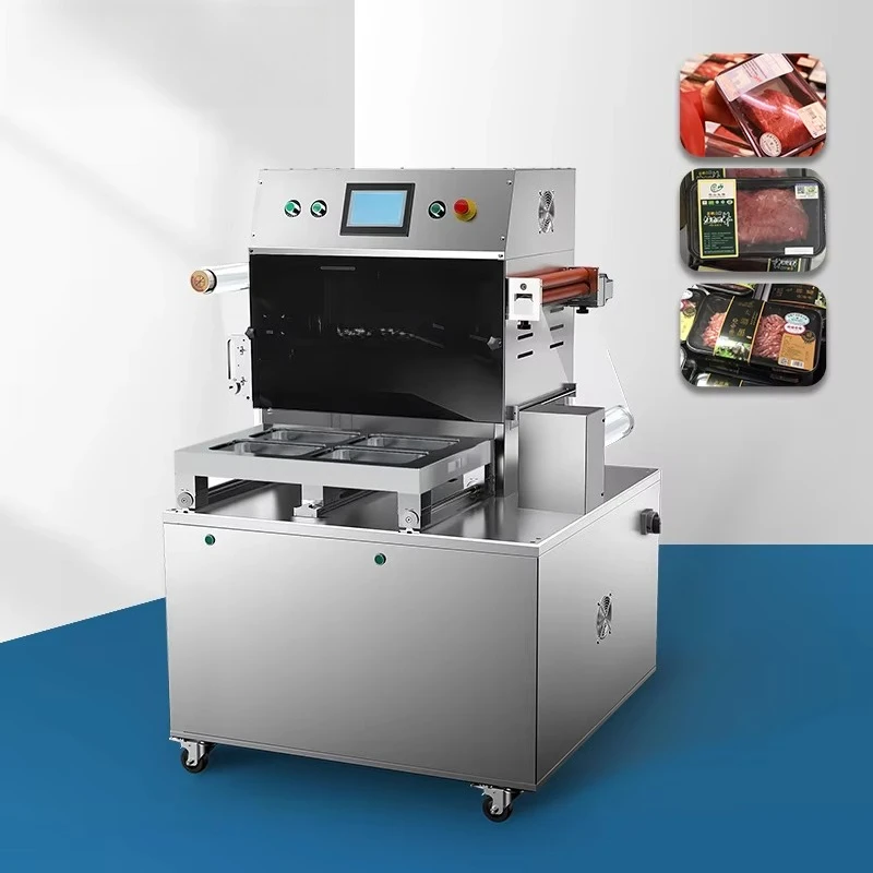 Semi Auto Tray Sealer for Food Beverage Shop MAP Sealing Machine High Speed Custom