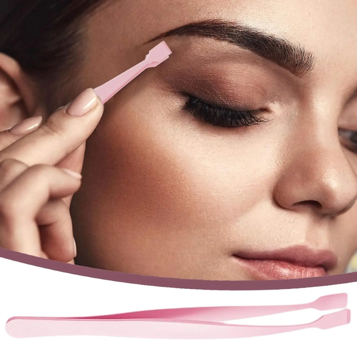 1/5pcs Lash Applicator Tool, Tweezers for Facial Hair Women, Eyelash Cluster Tweezers Precise Professional Non Slip Makeup Tool