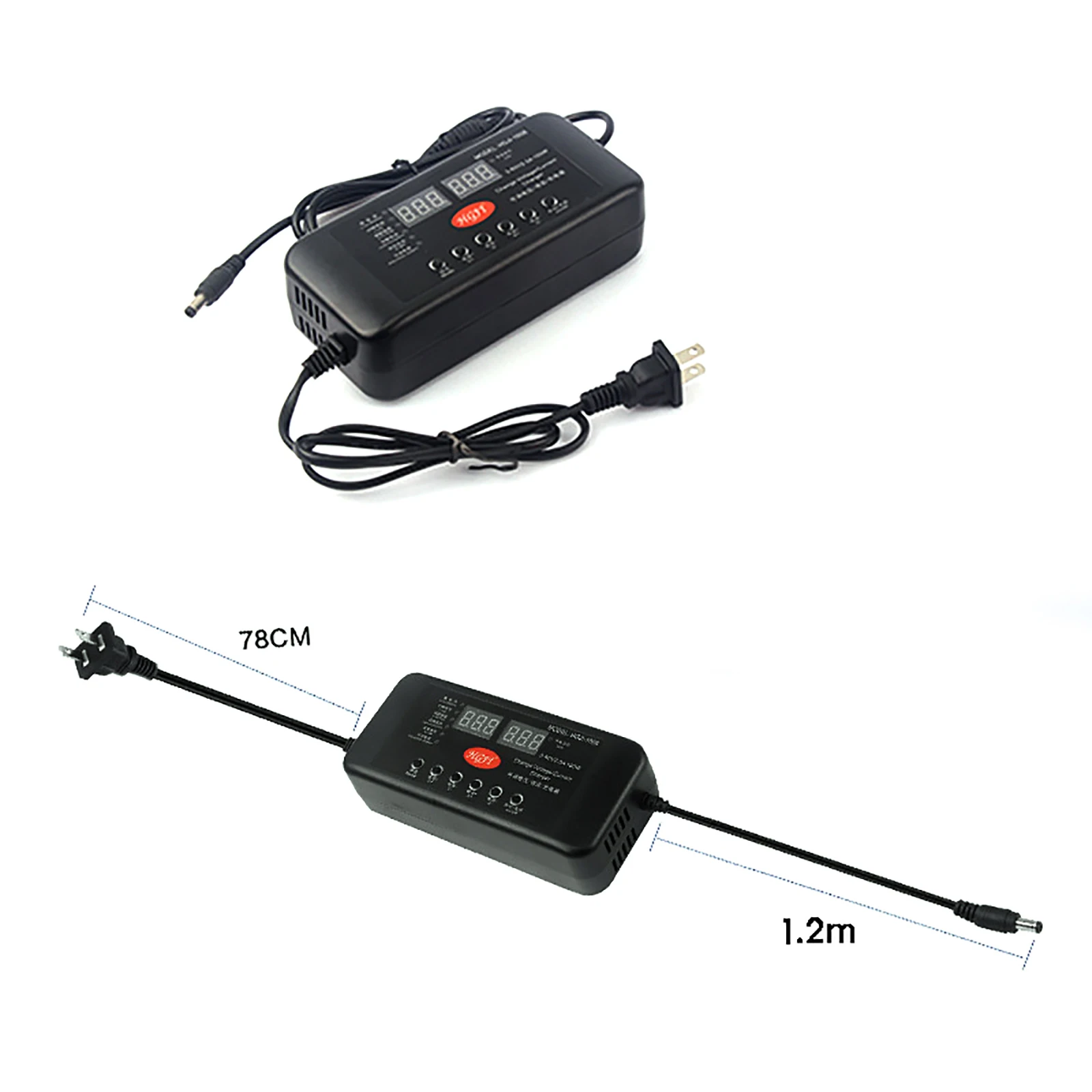 Imagem -02 - Adaptador Ajustável Universal do Poder com Tela de Exposição Carregador de Bateria do Li-íon 3v60v 8a 150w 36v 12v 48v 60v