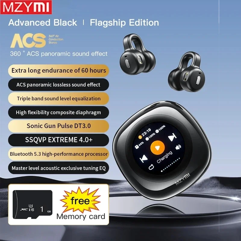 

MZYMI Wireless Earbuds Mijia CT11 Dual LED Display Bluetooth Headphones Bass Sound Earhooks In-Ear Earbuds With Mic For Workout