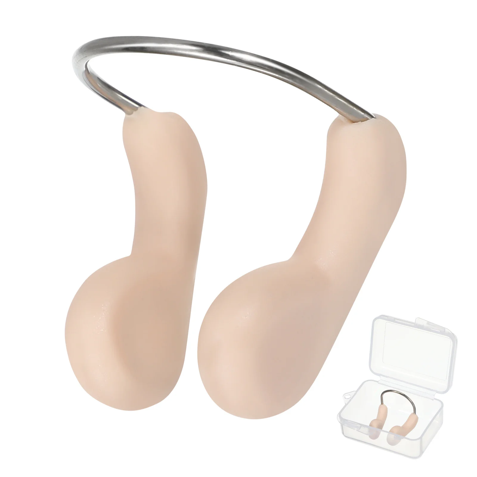 Pinzas para la nariz impermeables para nadar, protector de nariz antifugas Tpr reutilizable, superficie lisa para uso en piscina, apnea, 2 uds.