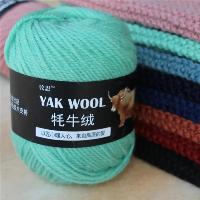 100g Yak Wool 3-strand Wool Yarn, DIY Medium Thick Sweater,Scarf,Hat Crochet Thread, High-end Knitting Yarn Christmas Woven Gift