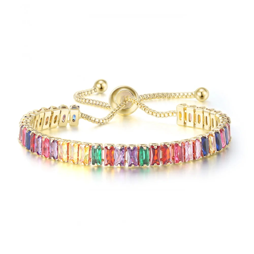 CZ Tennis Armbanden voor Vrouwen Unieke Zwarte Kristallen Bangle Rose Goud Kleur Verstelbare Hand Chain Vrienden Sieraden Groothandel DZH051