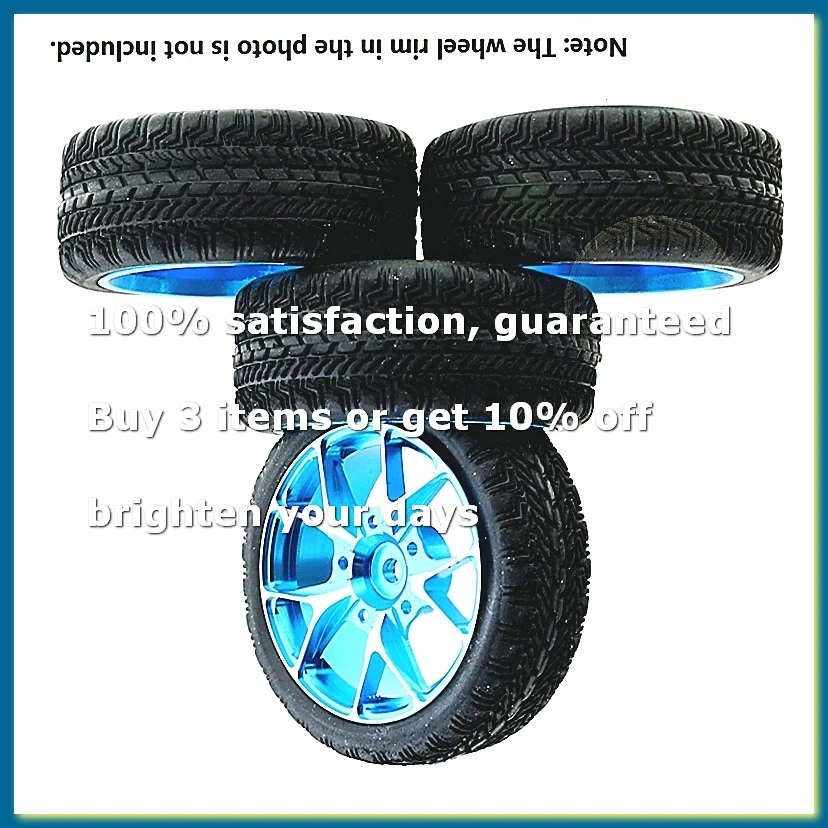 4Pcs Rubber Tire Tyre for 1/10 RC On-Road Drift Touring Car RedCat