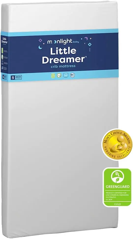 Slumber Little Dreamer Crib Mattress - Firm, Dual Sided, Standard Size, Waterproof, 5in