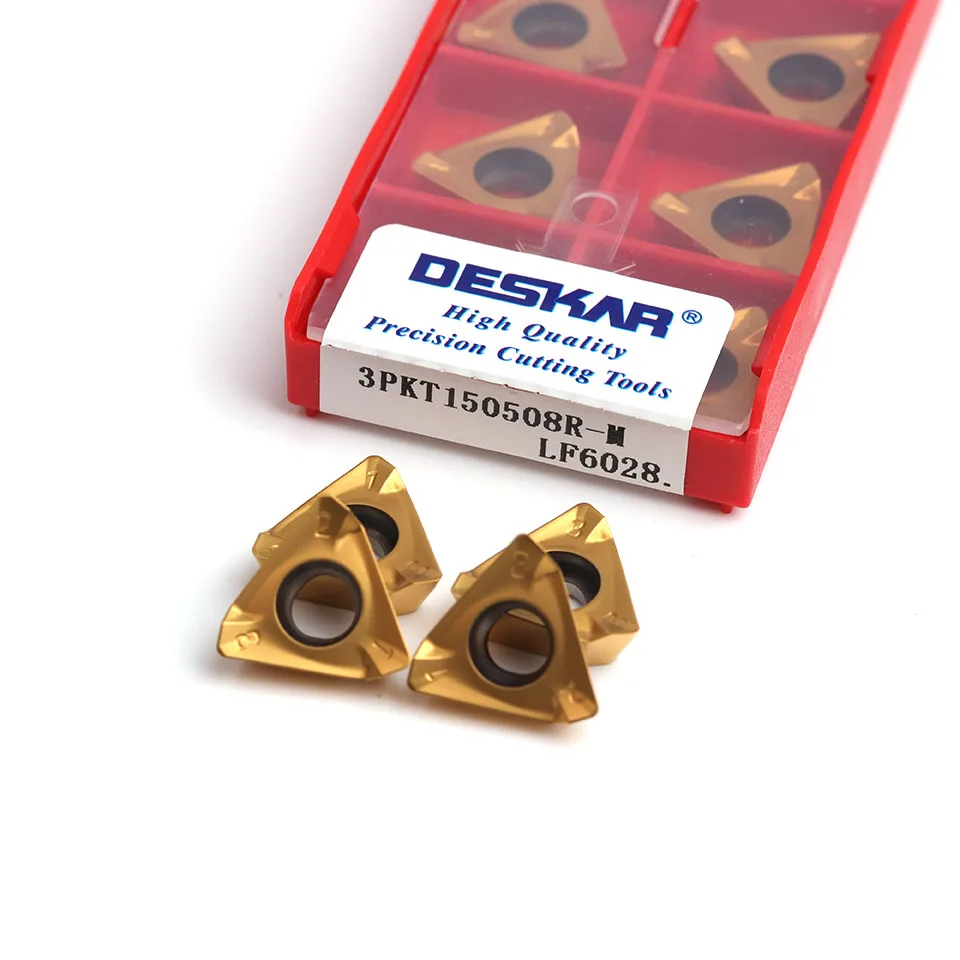 DESKAR 100% Original 3PKT100408R-M 3PKT150508R-M LF6028Turning Tool Carbide Insert Milling Cutter CNC Lathe Tool Steel Parts