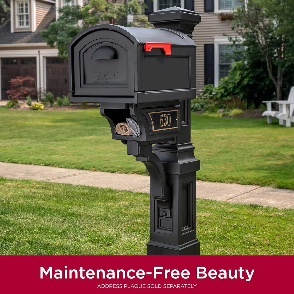 Atherton Mail Post, Wooden Post Not Included, Durable, Weather-Resistant, Easy Install, Timeless Design