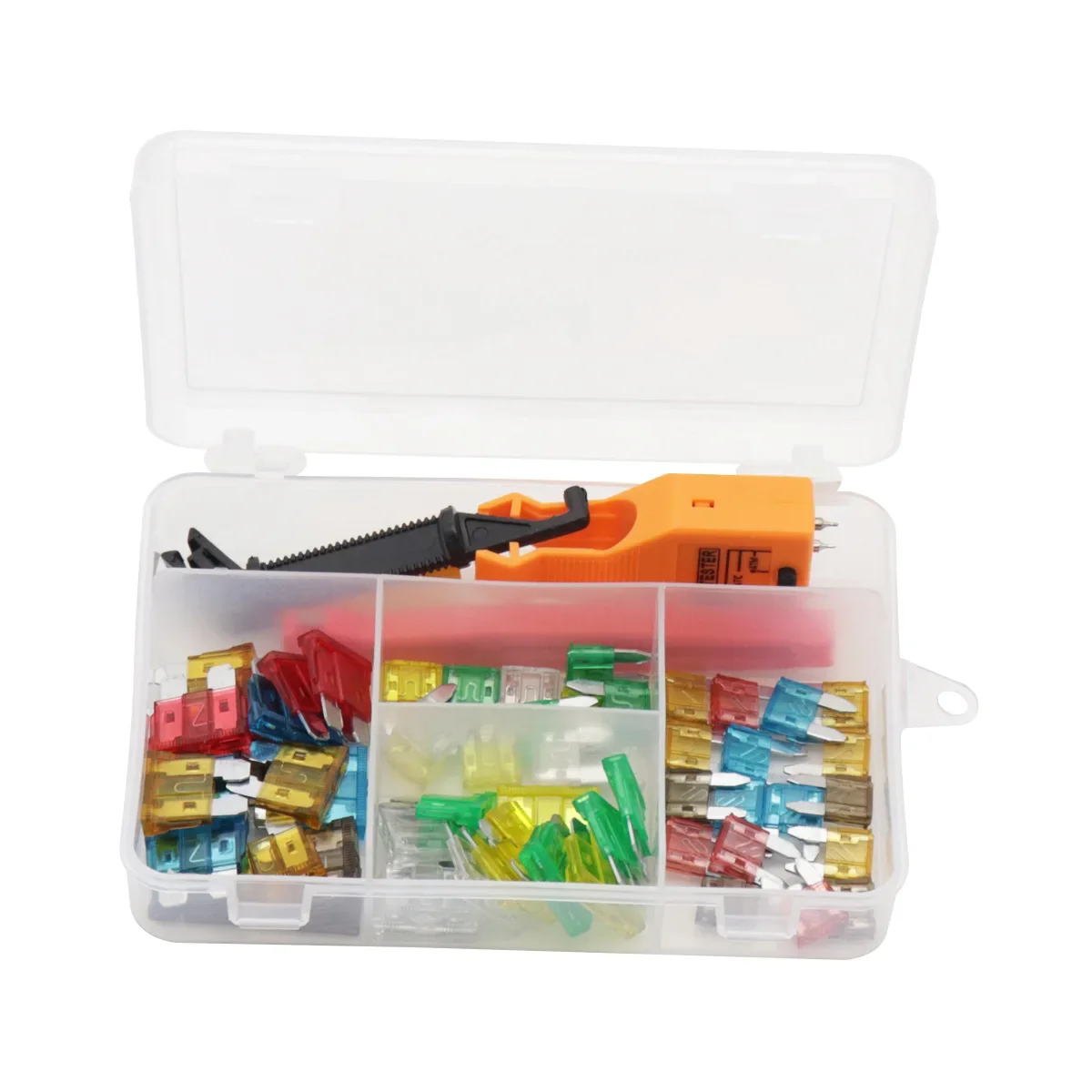 Insurance piece set, spare replacement fuse accessory kit with puller, fuse on-off tester