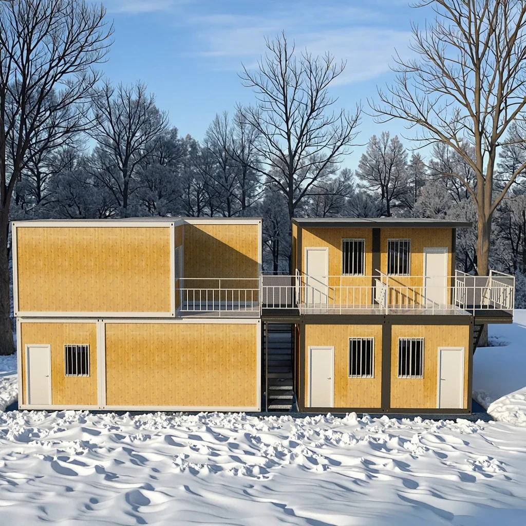 Economical Two-Story Steel Container House Low Cost High Efficiency Student Warmth Insulation Effect