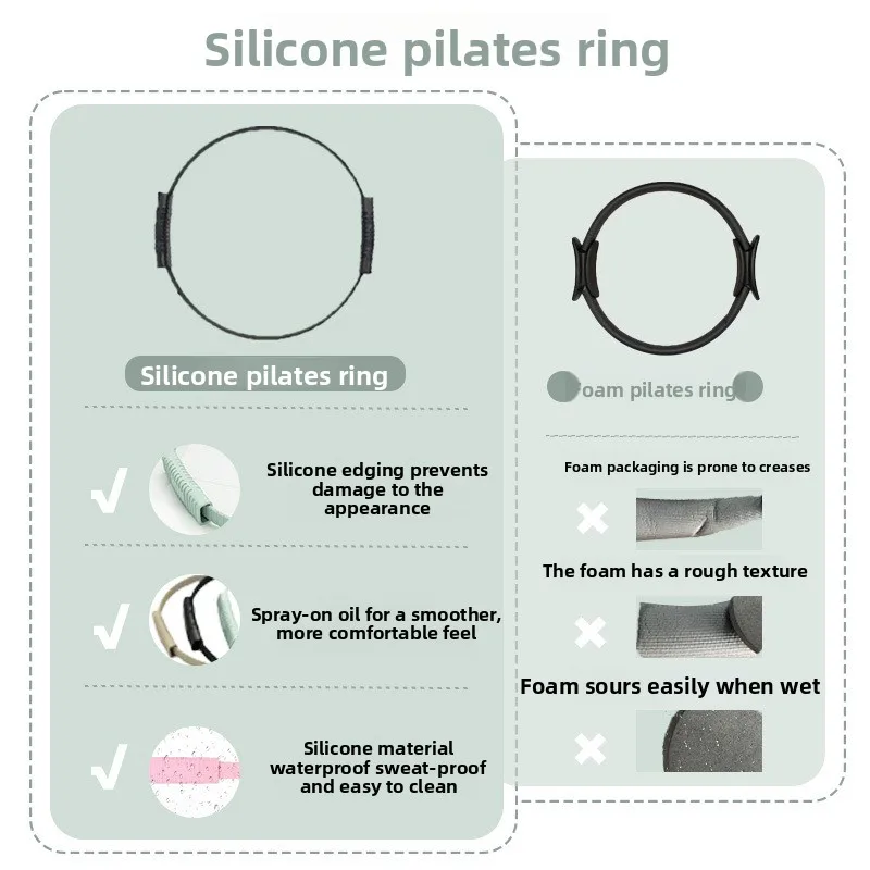 Pilates Ring Fitness 2025 New Pilates Circle Ring Yoga Rings  with Dual Padded Handles for Toning Arms