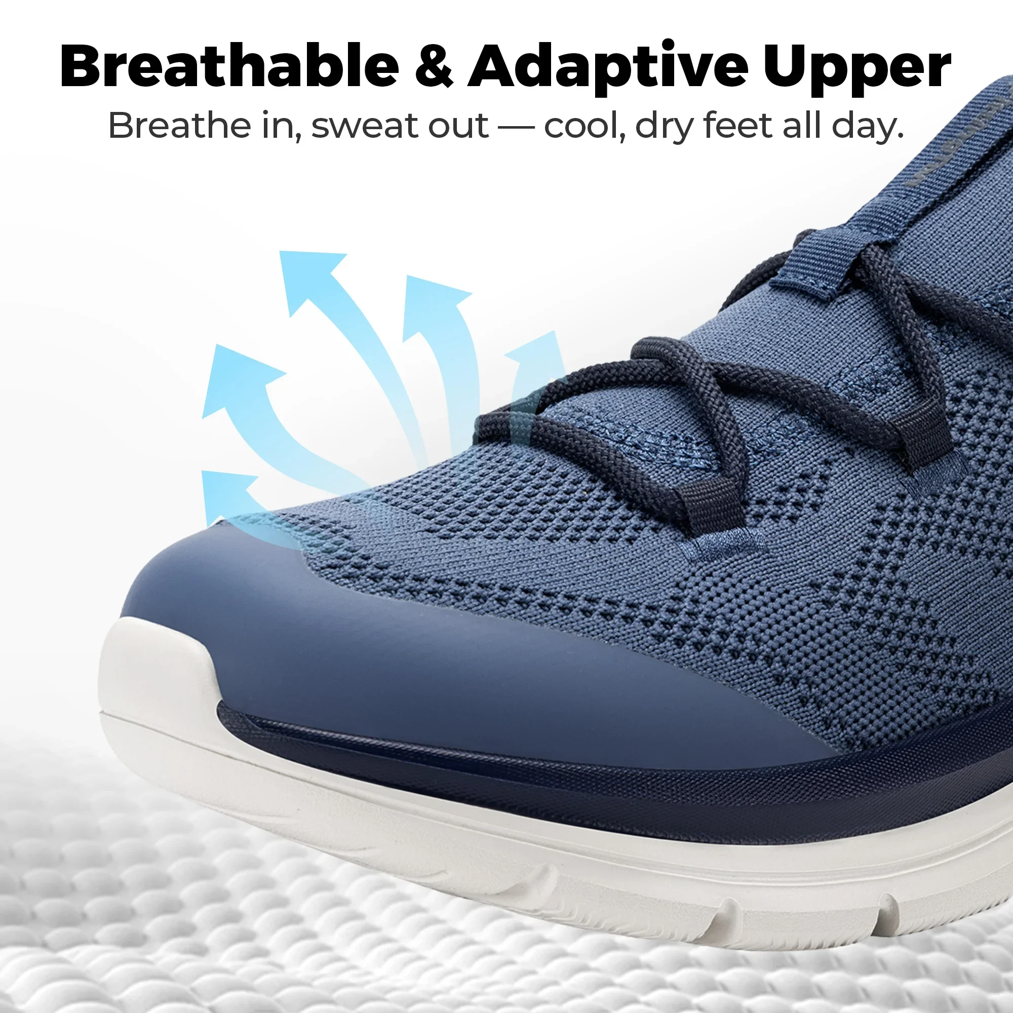 Fittington Herren-Walking- und Laufschuhe mit breiter Zehenbox, lässige Sportschuhe, leicht, atmungsaktiv, rutschfest, für Outdoor-Aktivitäten – Detail 7