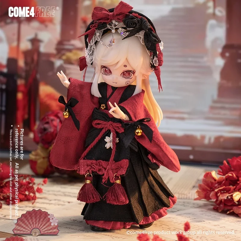 Come4free 디저트 시리즈 체리 무스 12인치 OB11 BJD 인형 치마만 인형 옷 액세서리 인형 미포함