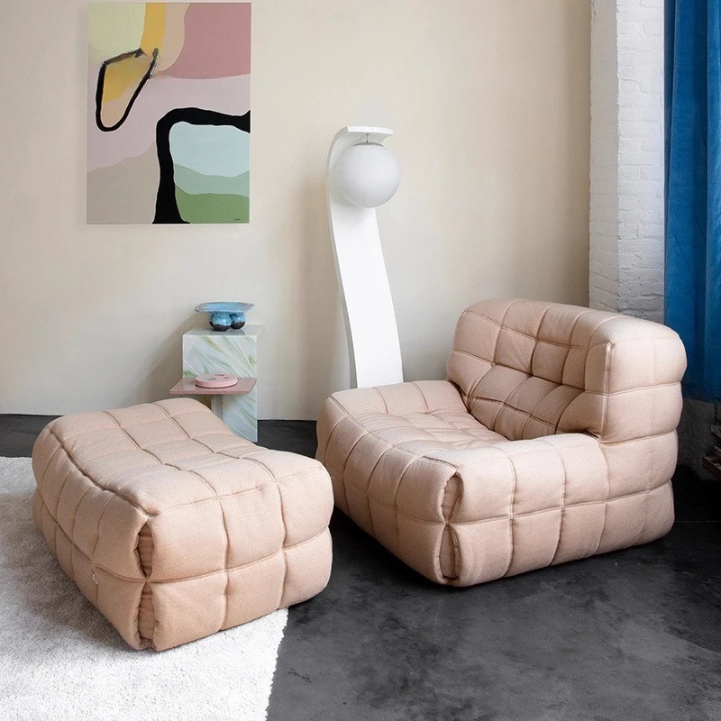 أريكة العصور الوسطى كريم الرياح أريكة واحدة مزدوجة كسول الهراء #4