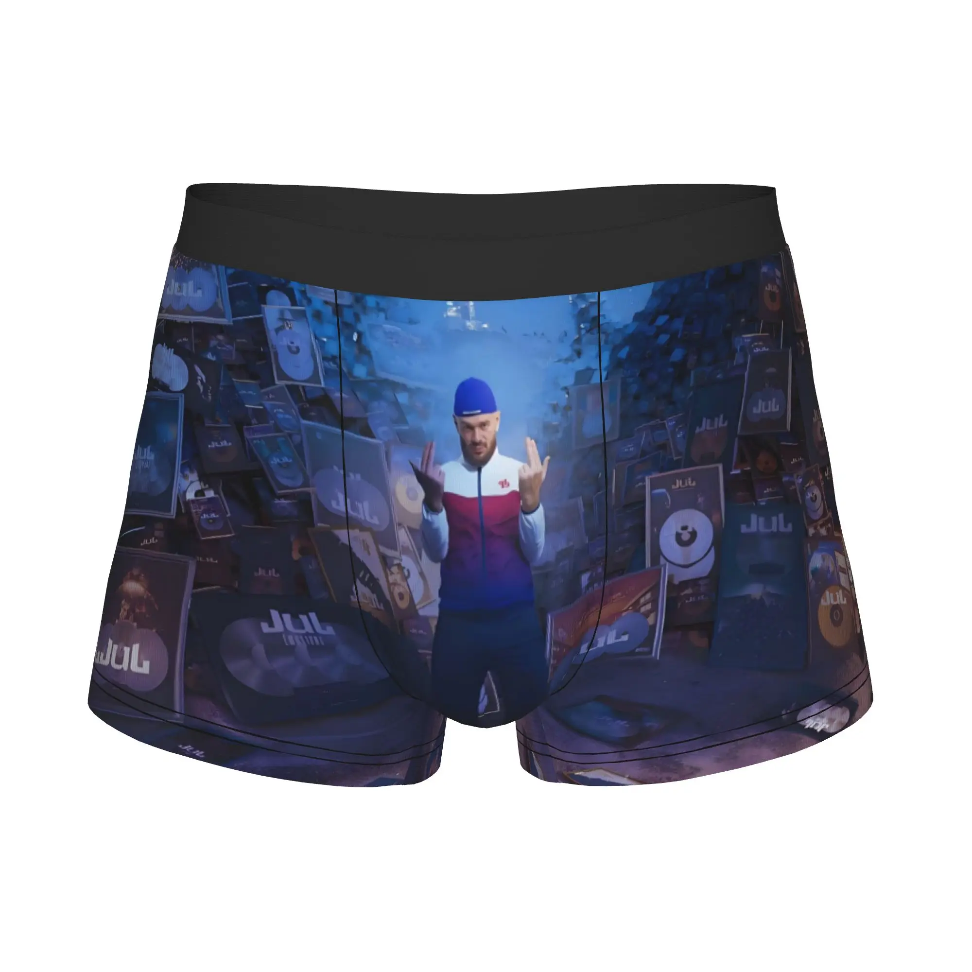 Funny French Rapper Jul  Boxers Shorts Panties Male Underpants Comfortable Hip-Hop Briefs Underwear