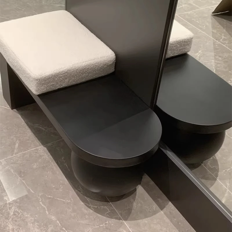 

Скандинавская скамейка из цельного дерева — табурет для обуви в прихожей, дизайнерский конец кровати и сиденье для гостиной, многофункциональный табурет для хранения