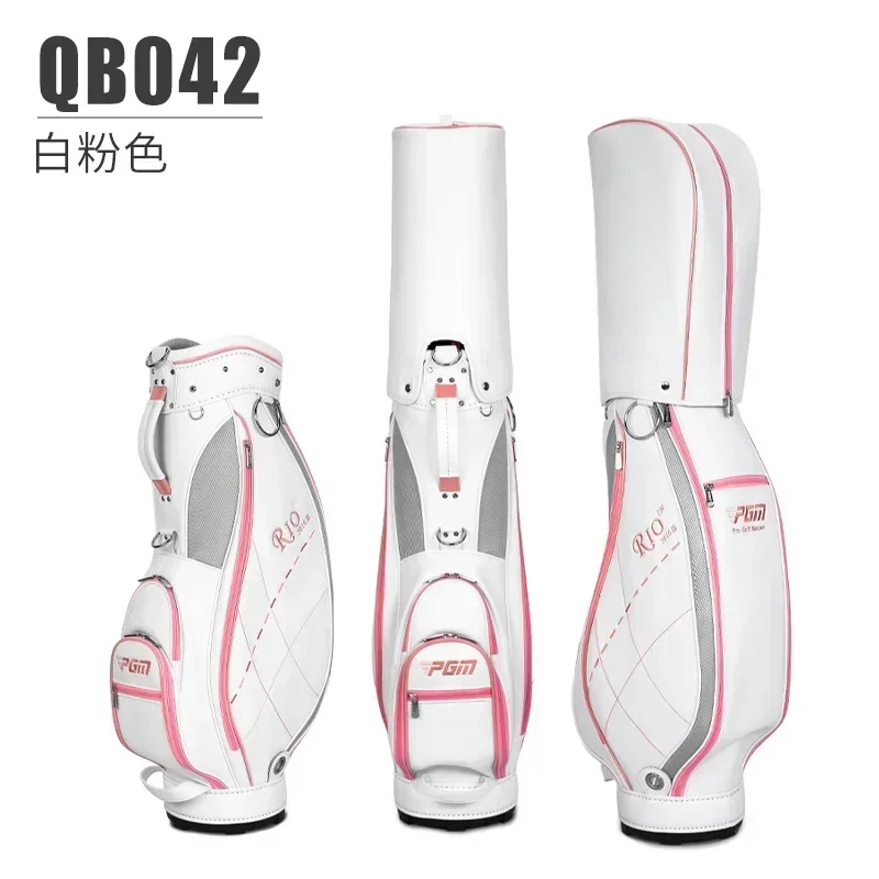 

PGM Hot Golf Bag White Pink PU Waterproof Standard Pack High Quality Portable Sports Cart Club Airbag Golf Accessories QB042