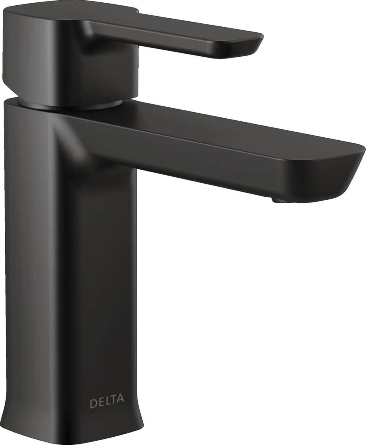 Modern Matte Black Single Hole Bathroom Faucet with Push-Pop Drain, Easy Installation and Durable Finish