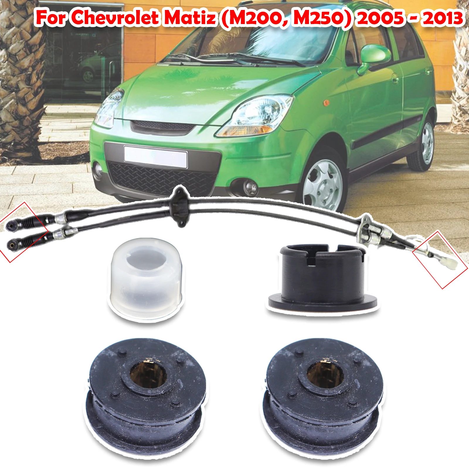 For Chevrolet Matiz (M200, M250) Manual Gearbox Shift Cable Linkage Bushing Shifter Lever Selector Rod Connect Bushing 2005-2013