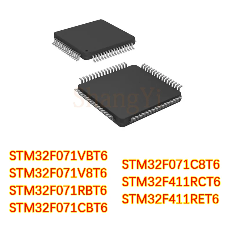 1pcs/lot STM32F071VBT6 V8T6 RBT6 CBT6 C8T6 32F411RCT6 RET6 LQFP64 100