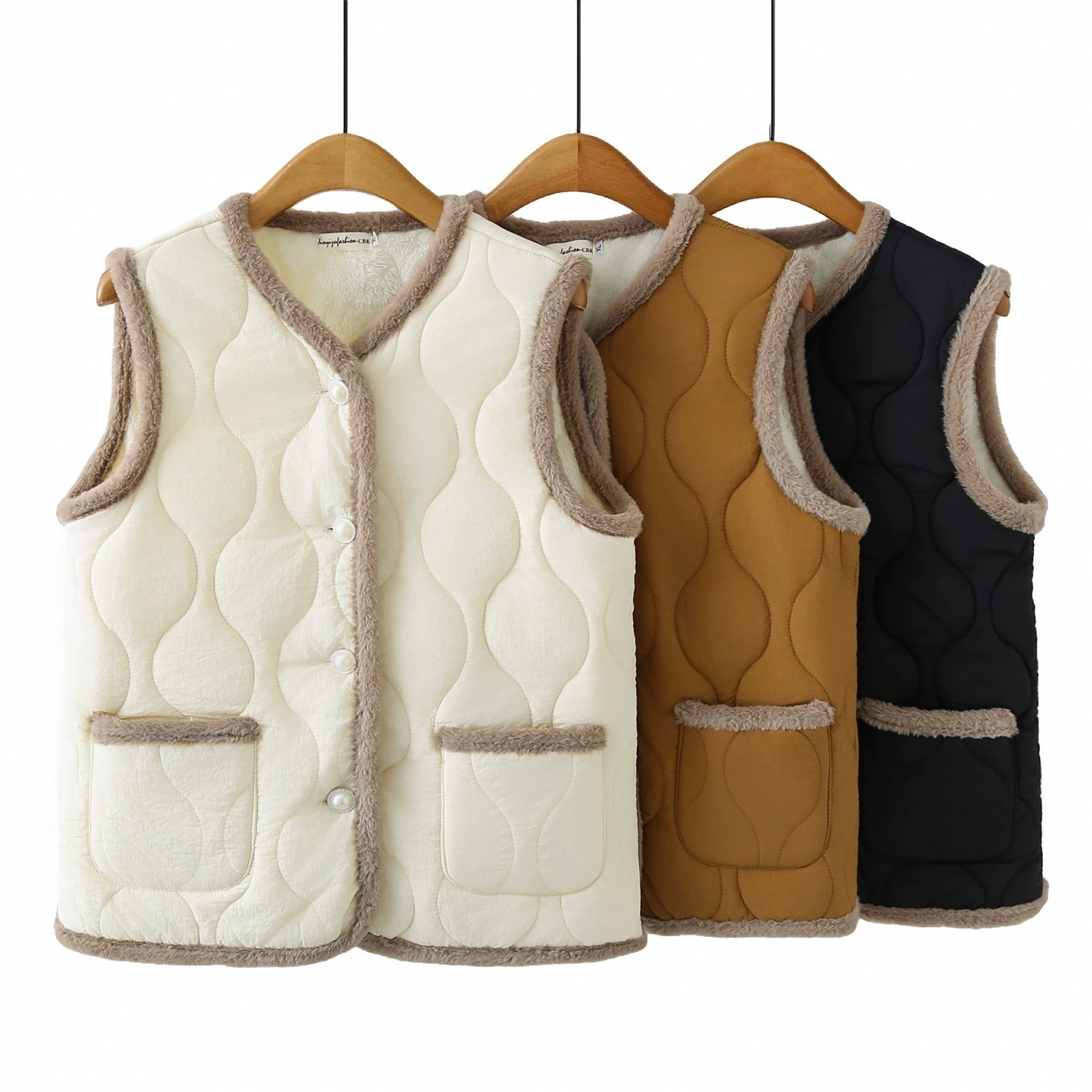 

Autumn Winter Coats Women Tank Top New Velvet Warm Cardigan Outerwear Sleeveless Vest Jacket Female Waistcoat Chaleco Mujer