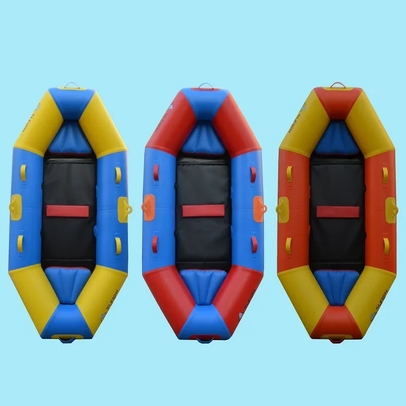 7.8ft Inflatable Drifting Boat 2 Person Rafting Kayak Scenic Area Wear-Resistant Rowing Canoe For Park Tourism Entertainment