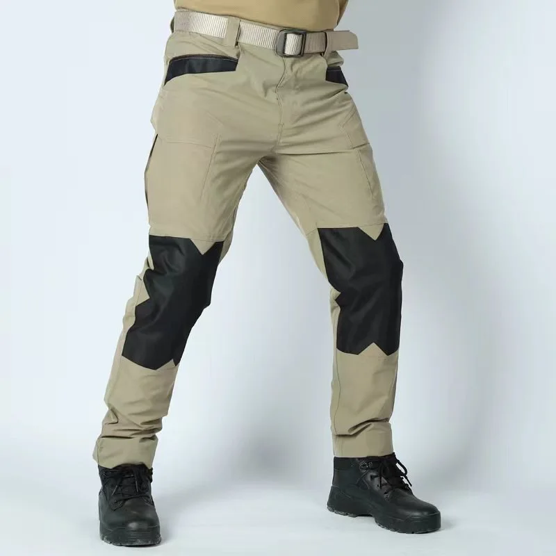 2-1 Stück Herren Taktische Arbeitshosen Outdoor-Trainingshosen Wanderhosen Frühling Herbst Wasserdichte Cargohosen Multitaschen-Arbeitskleidung – Detail 15