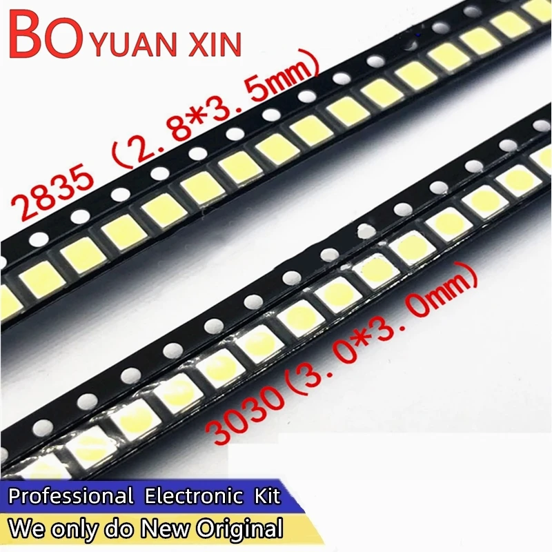 100PCS 2835 3030 SMD LED White 1W 3V 6V 9V Ultra Bright Surface Mount LED Cold white Pure white naturally white Warm white