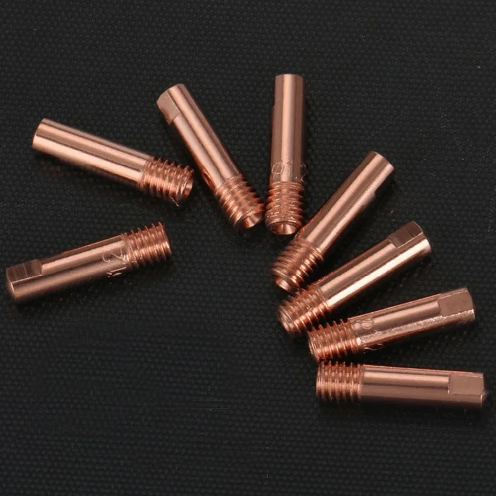 10pcs MIG Welding Nozzle Contact Tips Gas Diffuser Connector Holder Torch Contact Semi-automatic Welding Nozzle M6/M8